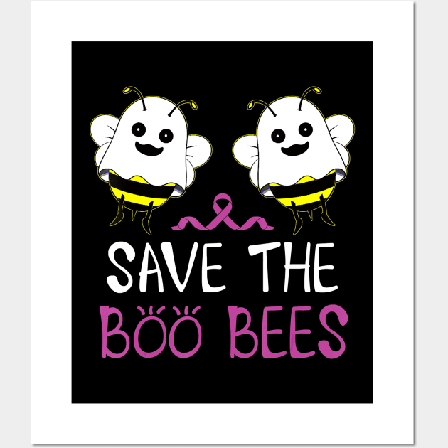 Save The Boo Bees Breast Cancer Awareness Halloween Wall Art by JaydeMargulies